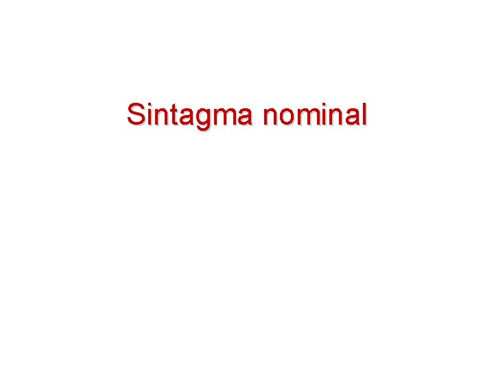 Sintagma nominal 