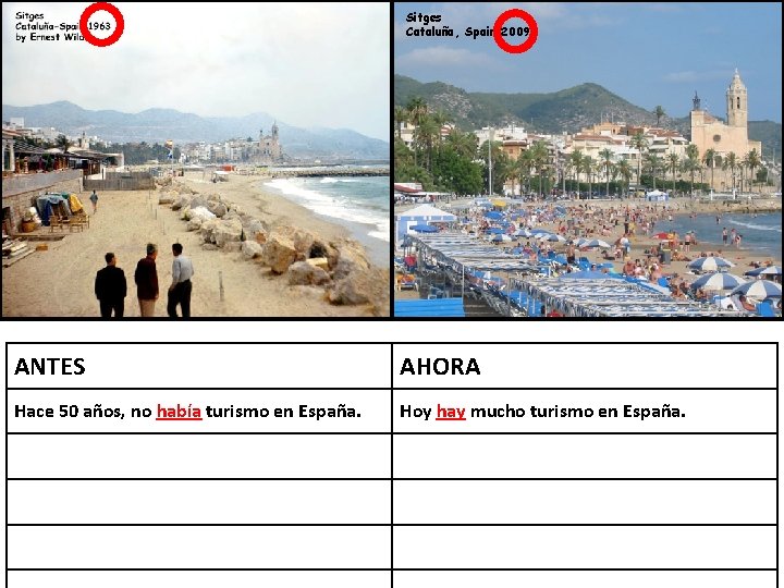 Sitges Cataluña, Spain 2009 ANTES AHORA Hace 50 años, no había turismo en España. Sitges Cataluña, Spain 2009 ANTES AHORA Hace 50 años, no había turismo en España.