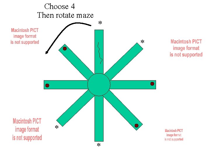 Choose 4 Then rotate maze * * Choose 4 Then rotate maze * *