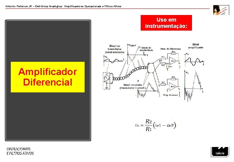 Antonio Pertence JR – Eletrônica Analógica: Amplificadores Operacionais e Filtros Ativos Uso em instrumentação: Antonio Pertence JR – Eletrônica Analógica: Amplificadores Operacionais e Filtros Ativos Uso em instrumentação: