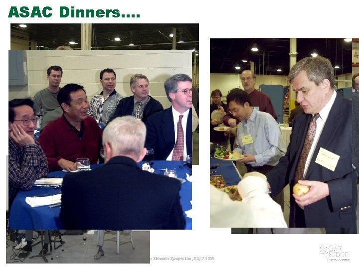 ASAC Dinners…. 21 Managed by UT-Battelle for the U. S. Department of Energy Bob