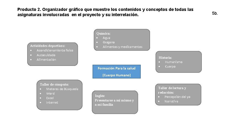 Producto 2. Organizador gráfico que muestre los contenidos y conceptos de todas las asignaturas