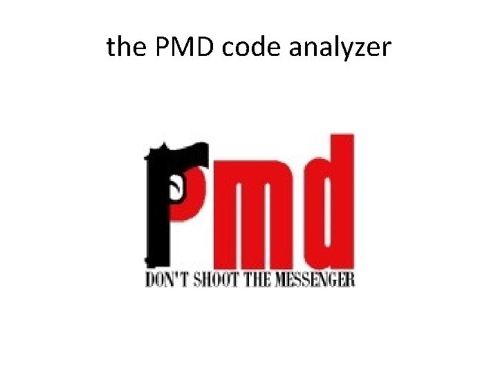 the PMD code analyzer 