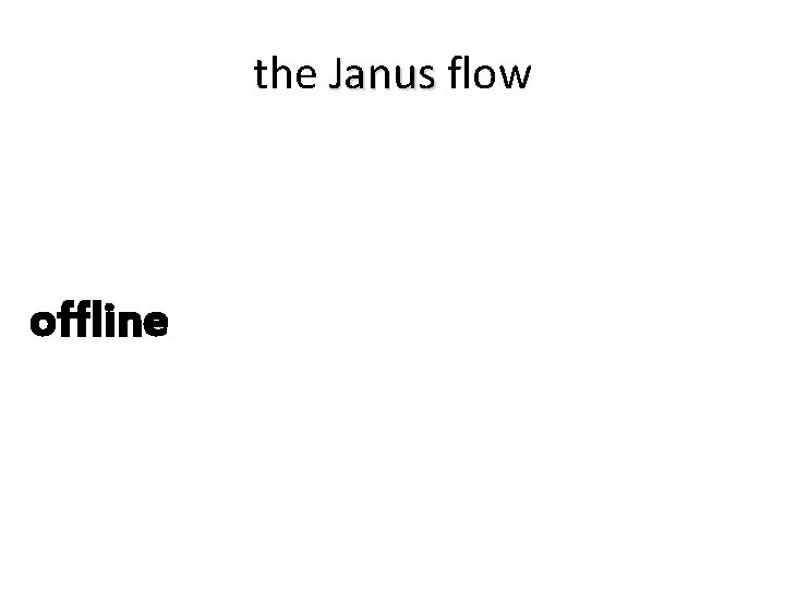 the Janus flow offline 