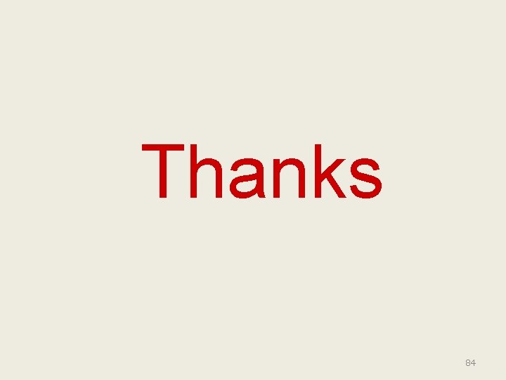  Thanks 84 