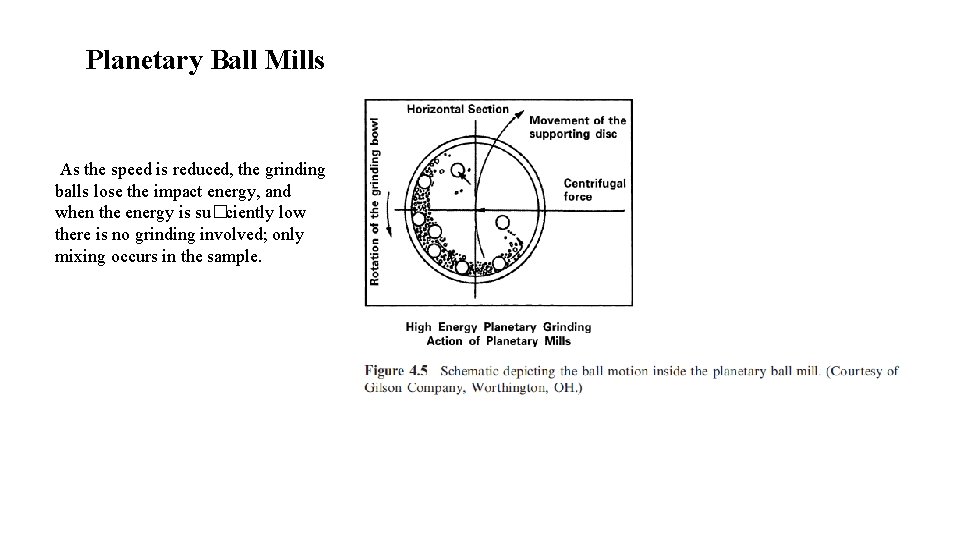 Planetary Ball Mills As the speed is reduced, the grinding balls lose the impact