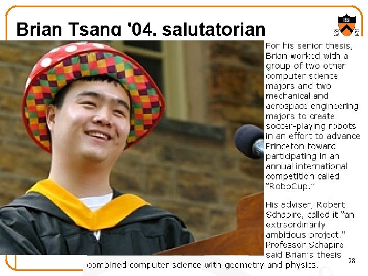 Brian Tsang '04, salutatorian 28 