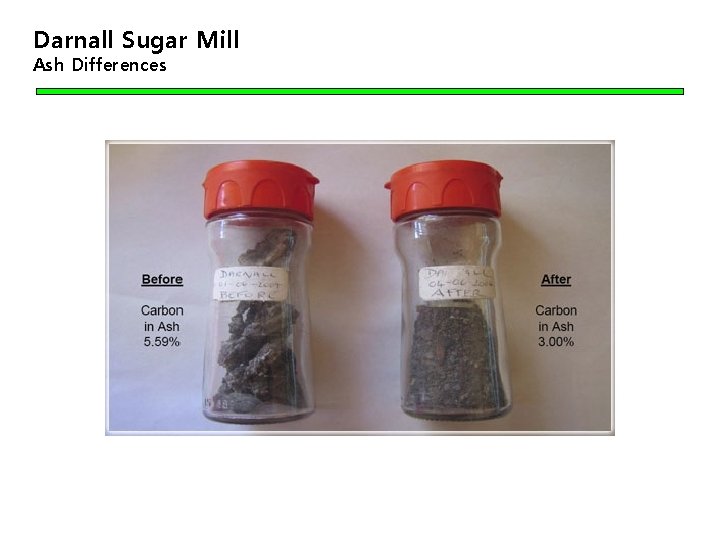 Darnall Sugar Mill Ash Differences 