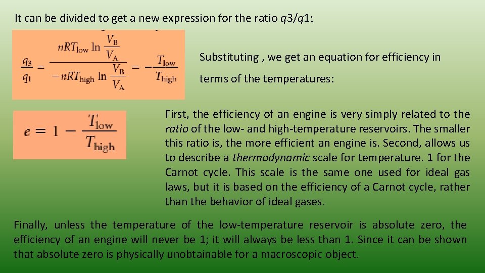 It can be divided to get a new expression for the ratio q 3/q It can be divided to get a new expression for the ratio q 3/q