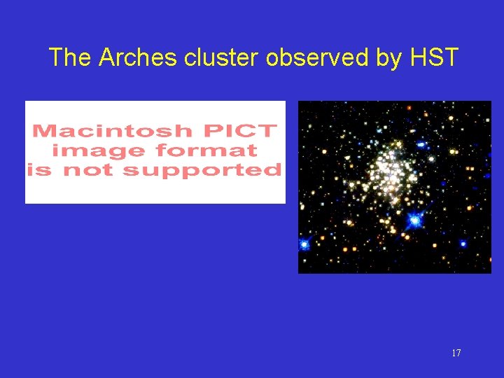 The Arches cluster observed by HST 17 