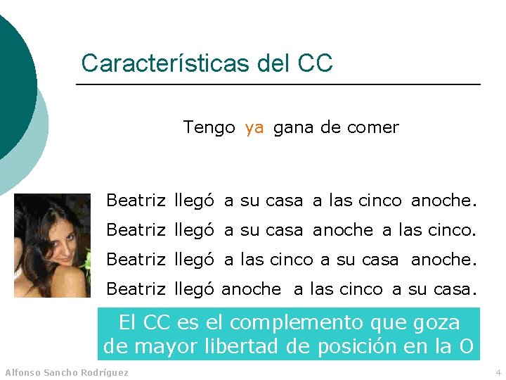 Características del CC Tengo ya gana de comer Beatriz llegó a su casa a