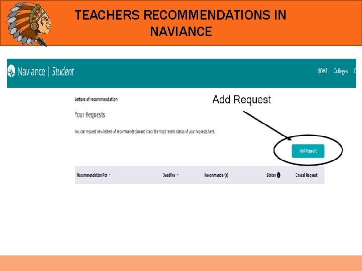 TEACHERS RECOMMENDATIONS IN NAVIANCE 