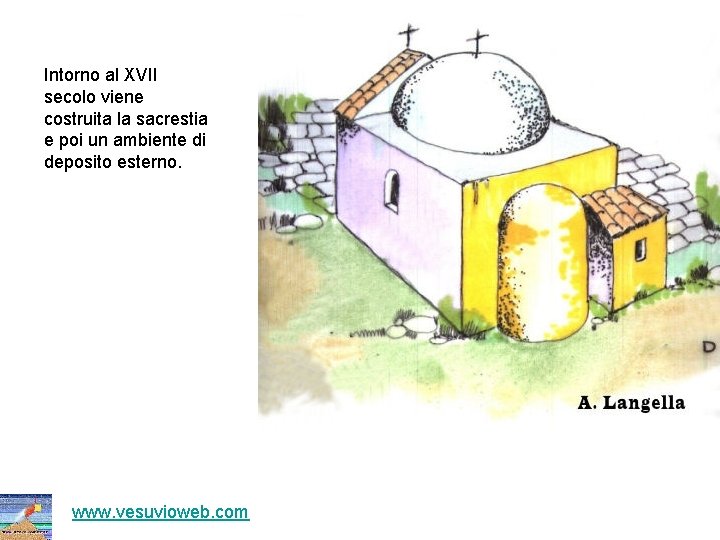 Intorno al XVII secolo viene costruita la sacrestia e poi un ambiente di deposito