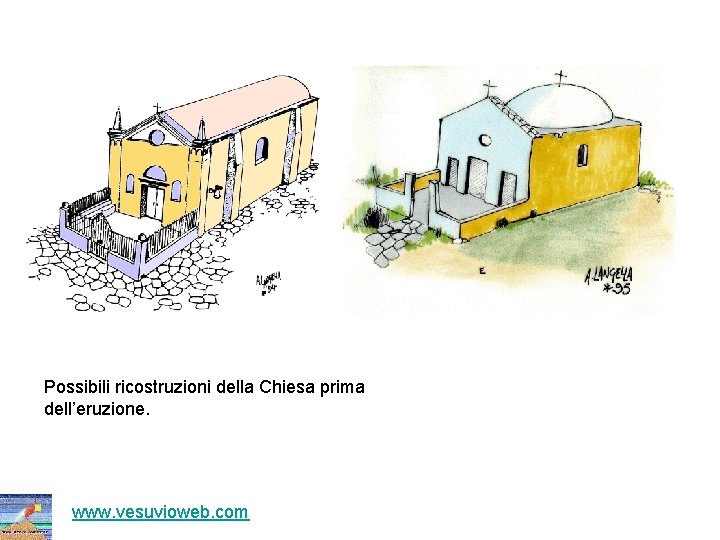 Possibili ricostruzioni della Chiesa prima dell’eruzione. www. vesuvioweb. com 