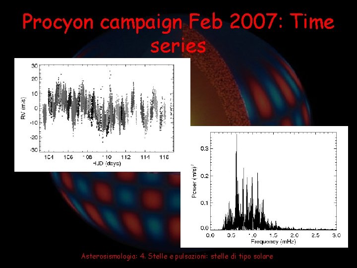 Procyon campaign Feb 2007: Time series Asterosismologia: 4. Stelle e pulsazioni: stelle di tipo