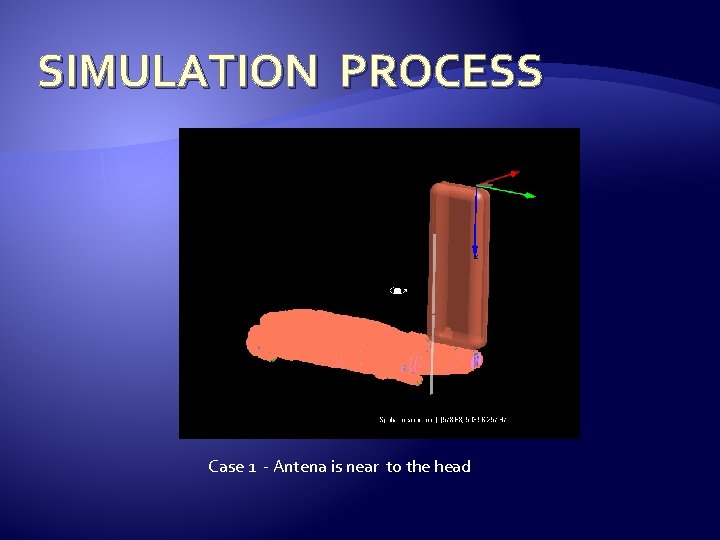 SIMULATION PROCESS Case 1 - Antena is near to the head 