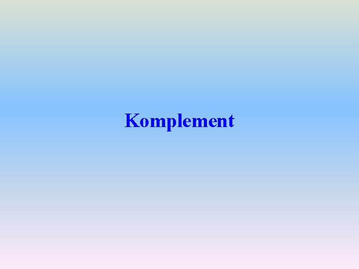 Komplement 