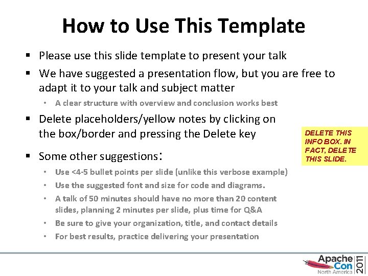 How to Use This Template § Please use this slide template to present your