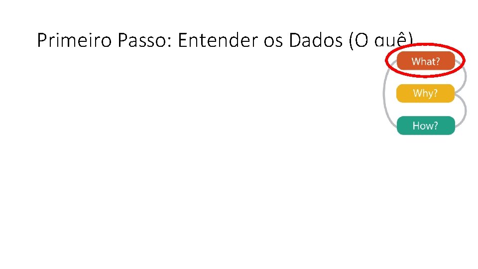 Primeiro Passo: Entender os Dados (O quê) 