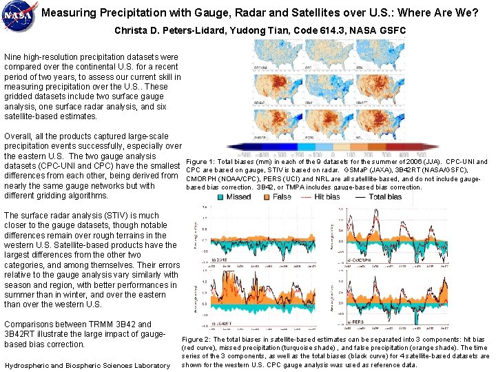 Measuring Precipitation with Gauge, Radar and Satellites over U. S. : Where Are We?