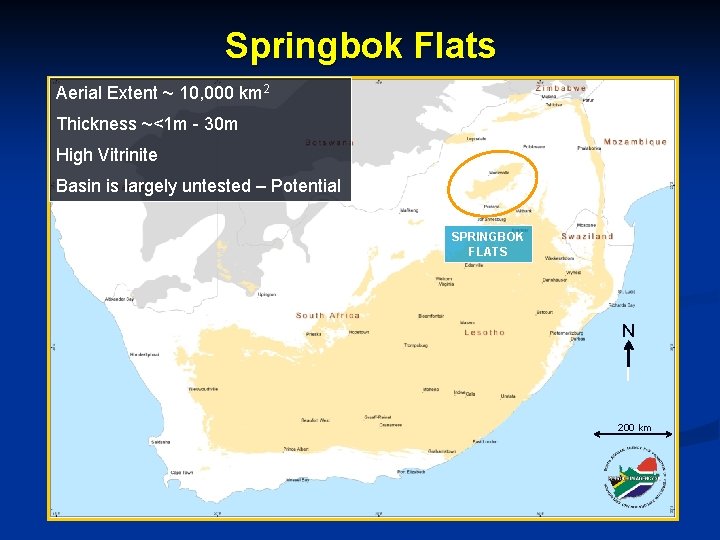 Springbok Flats Aerial Extent ~ 10, 000 km 2 Thickness ~<1 m - 30