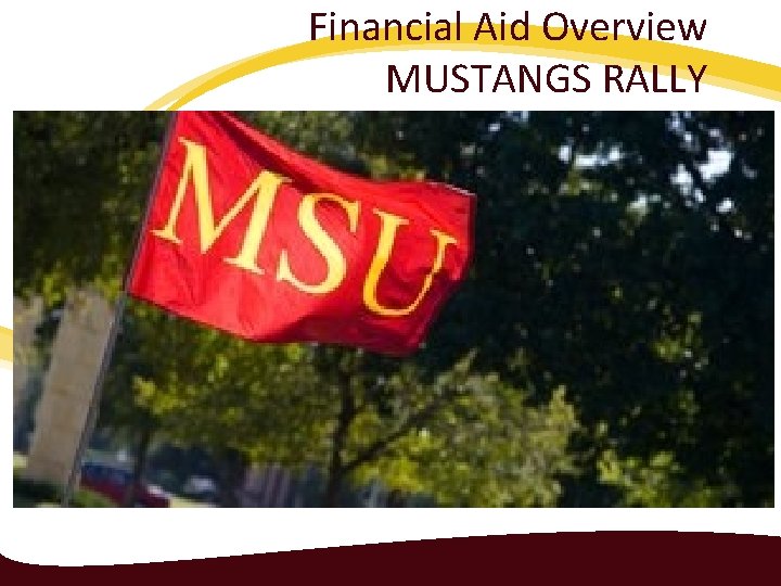 Financial Aid Overview MUSTANGS RALLY 