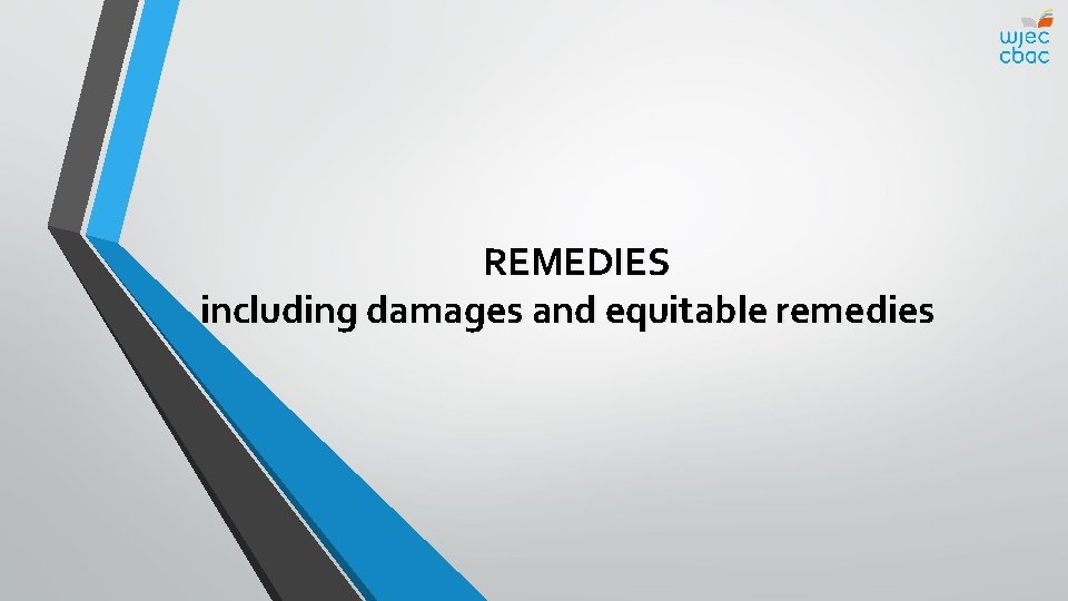 REMEDIES including damages and equitable remedies 