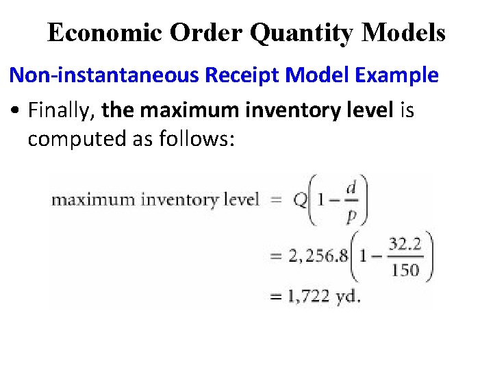 Inventory Management Mng 221 Management Science Lecture Outline