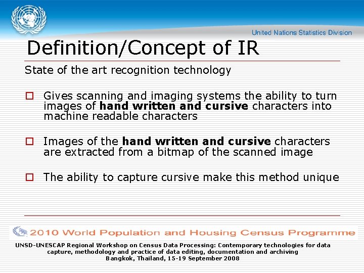 Definition/Concept of IR State of the art recognition technology o Gives scanning and imaging