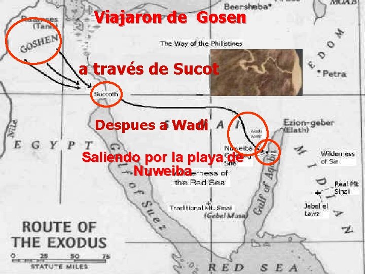 Viajaron de Gosen a través de Sucot Despues a Wadi Saliendo por la playa Viajaron de Gosen a través de Sucot Despues a Wadi Saliendo por la playa