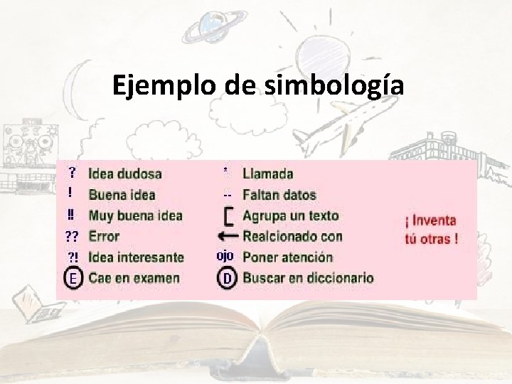 Ejemplo de simbología 