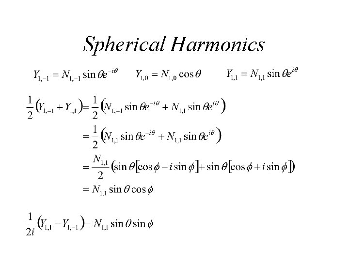 Spherical Harmonics 