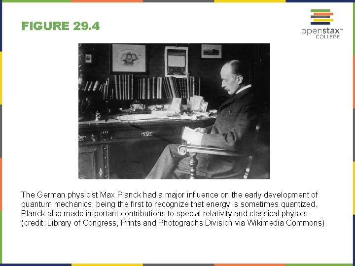 FIGURE 29. 4 The German physicist Max Planck had a major influence on the