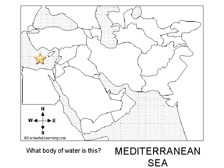 What body of water is this? MEDITERRANEAN SEA 
