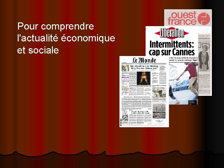 Pour comprendre l'actualité économique et sociale 