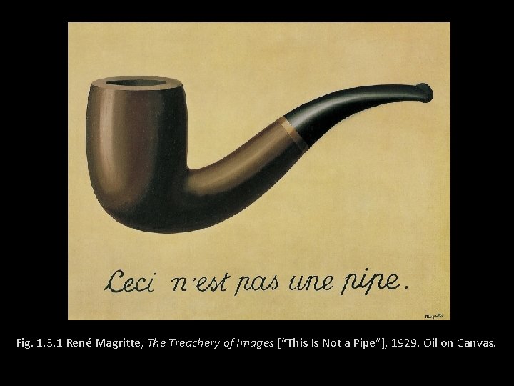 Fig. 1. 3. 1 René Magritte, The Treachery of Images [“This Is Not a