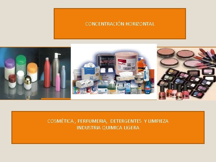 CONCENTRACIÓN HORIZONTAL COSMÉTICA , PERFUMERIA, DETERGENTES Y LIMPIEZA INDUSTRIA QUIMICA LIGERA 