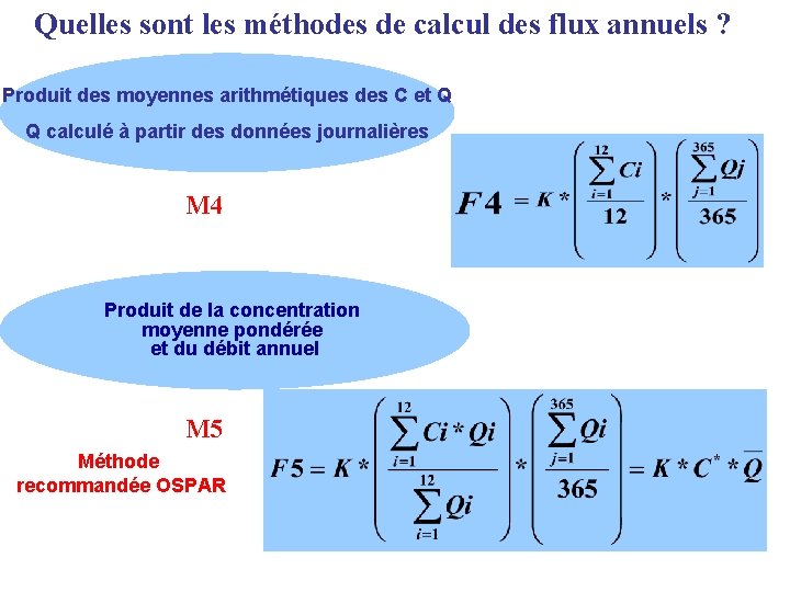 Quelles sont les méthodes de calcul des flux annuels ? Produit des moyennes arithmétiques