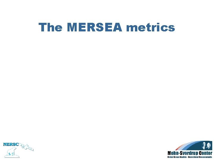 The MERSEA metrics 