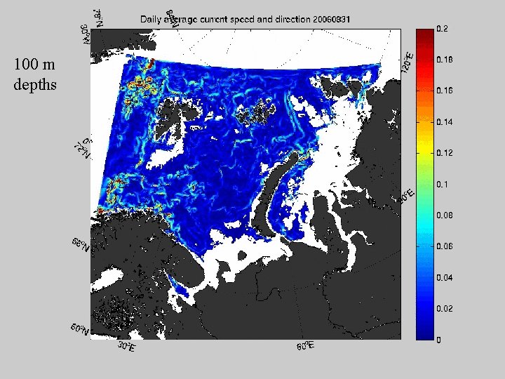 100 m depths 100 m depths