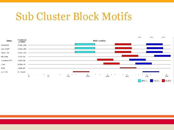 Sub Cluster Block Motifs 