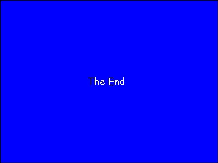 The End 