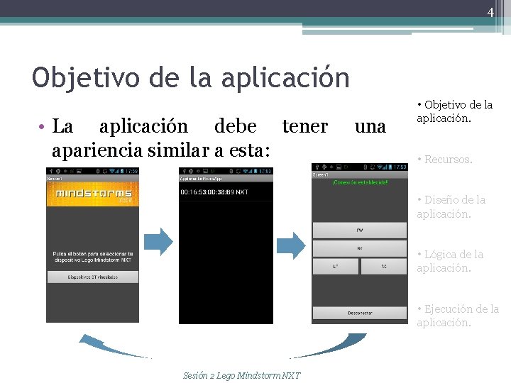 4 Objetivo de la aplicación • La aplicación debe tener apariencia similar a esta: