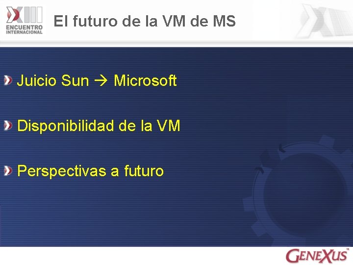 El futuro de la VM de MS Juicio Sun Microsoft Disponibilidad de la VM