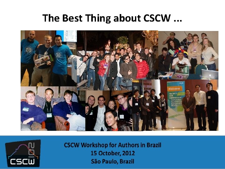 The Best Thing about CSCW. . . 