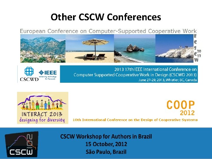 Other CSCW Conferences 