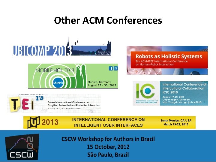 Other ACM Conferences 