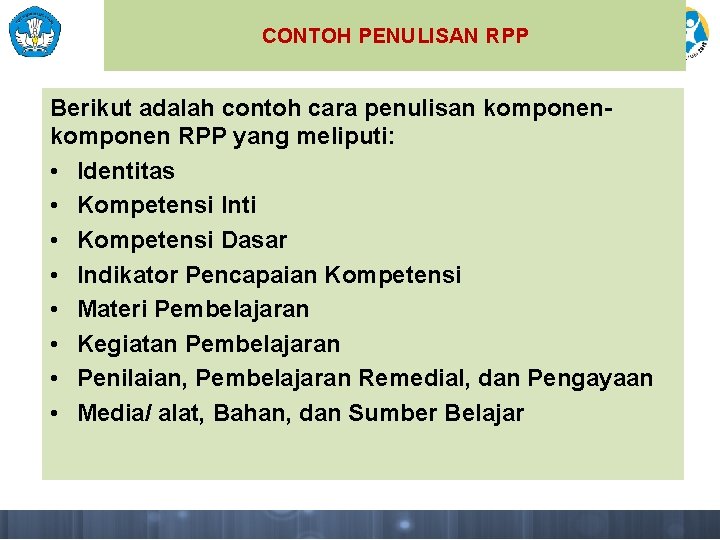 Perancangan Rencana Pelaksanaan Pembelajaran Rpp Kementerian Pendidikan Dan