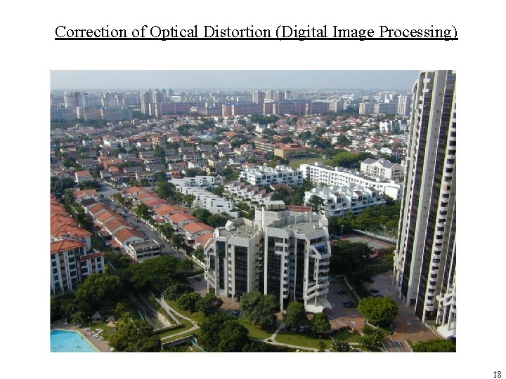 Correction of Optical Distortion (Digital Image Processing) 18 