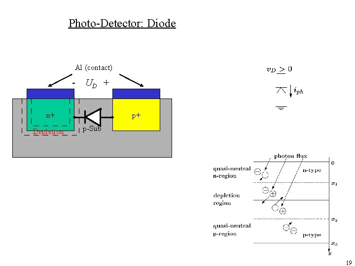 Photo-Detector: Diode Al (contact) - UD + n+ Depletion p+ p-Sub 19 